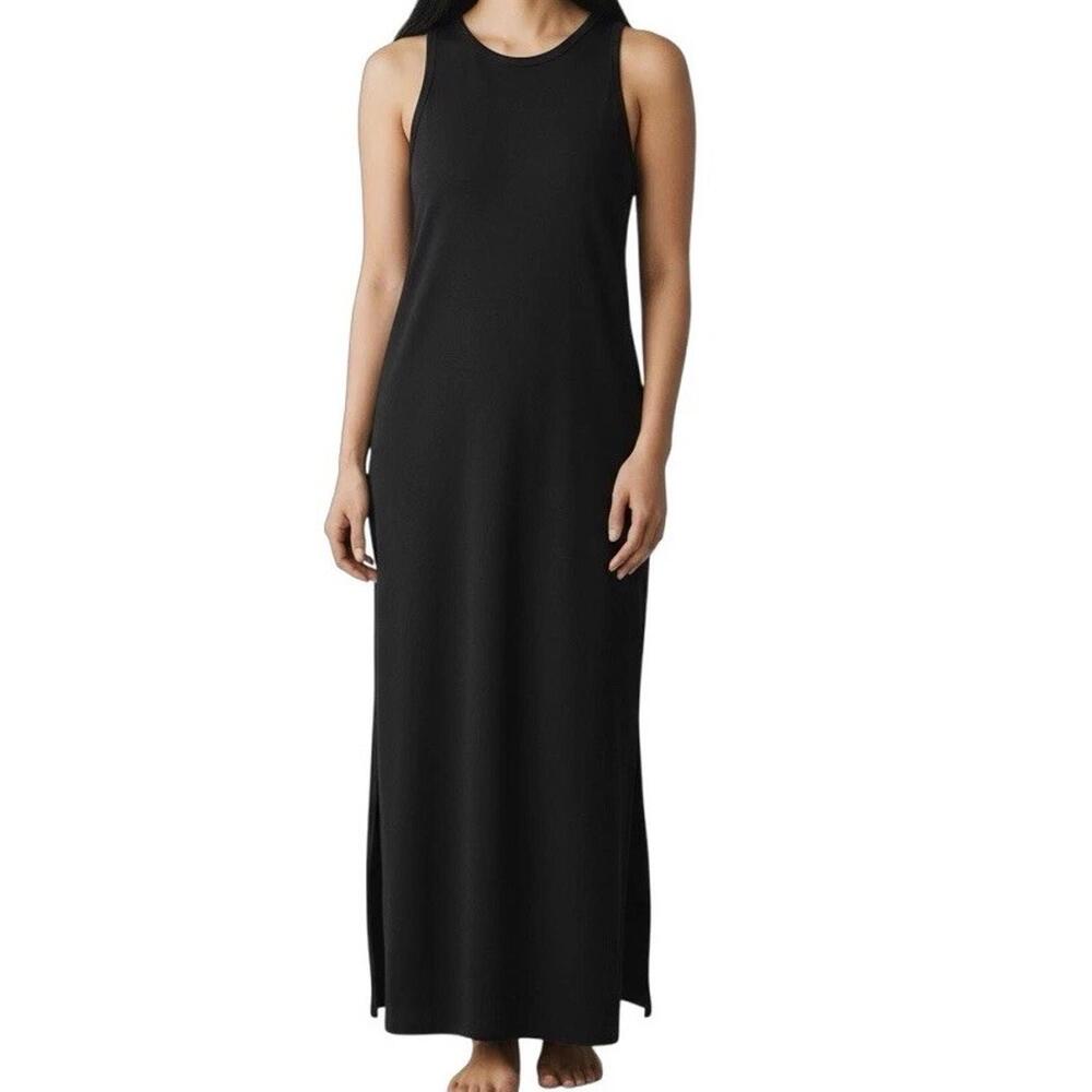 Lululemon Women Weathered Black Sleeveless Racerback Refresh Maxi Dress Small 6